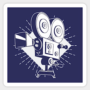 Retro Film Camera Movie Camera // Vintage Filmmaking Sticker